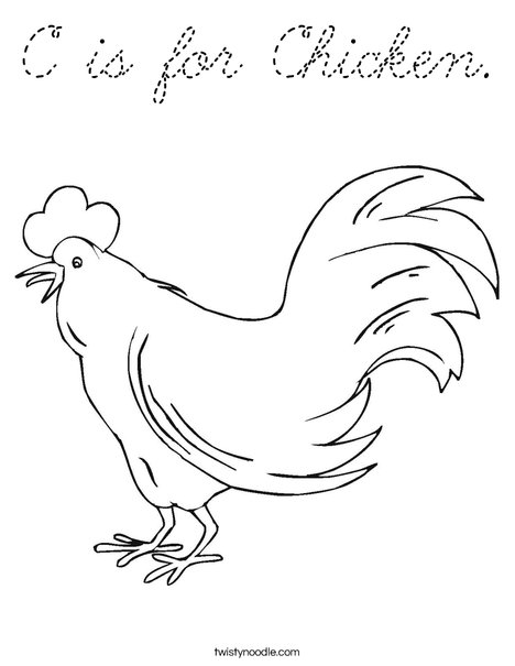 Chicken Coloring Page