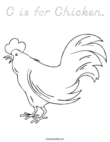 Chicken Coloring Page
