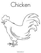 Chicken Coloring Page