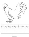 Chicken Little Worksheet