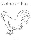 Chicken - PolloColoring Page