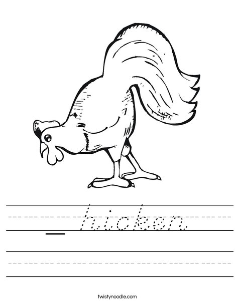 Chicken Pecking Worksheet