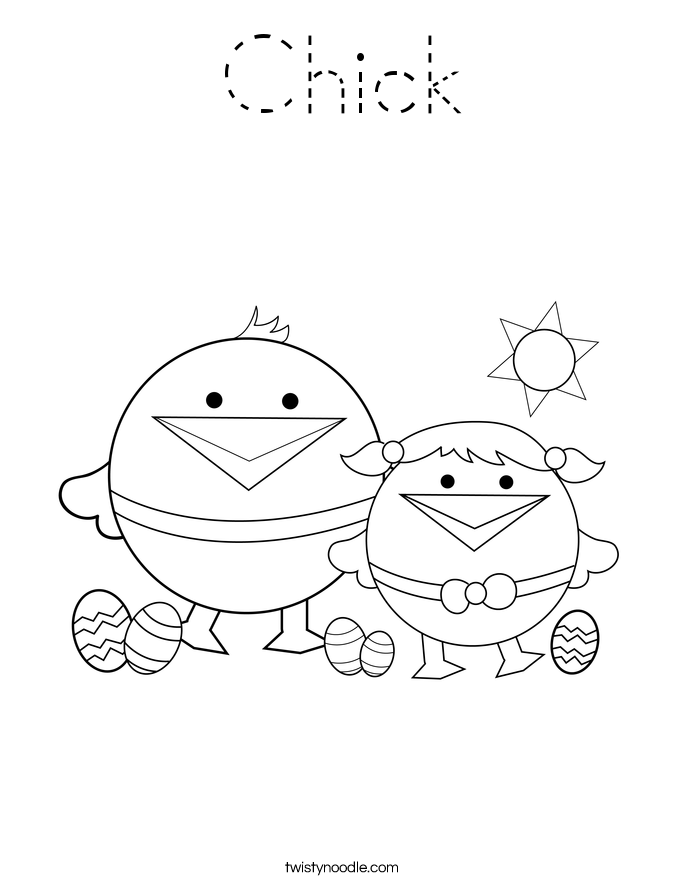 Chick Coloring Page