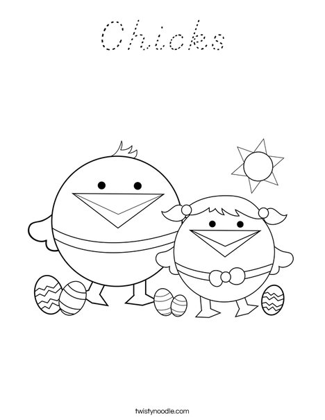 First Day of Spring Coloring Page
