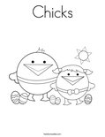 Chicks Coloring Page