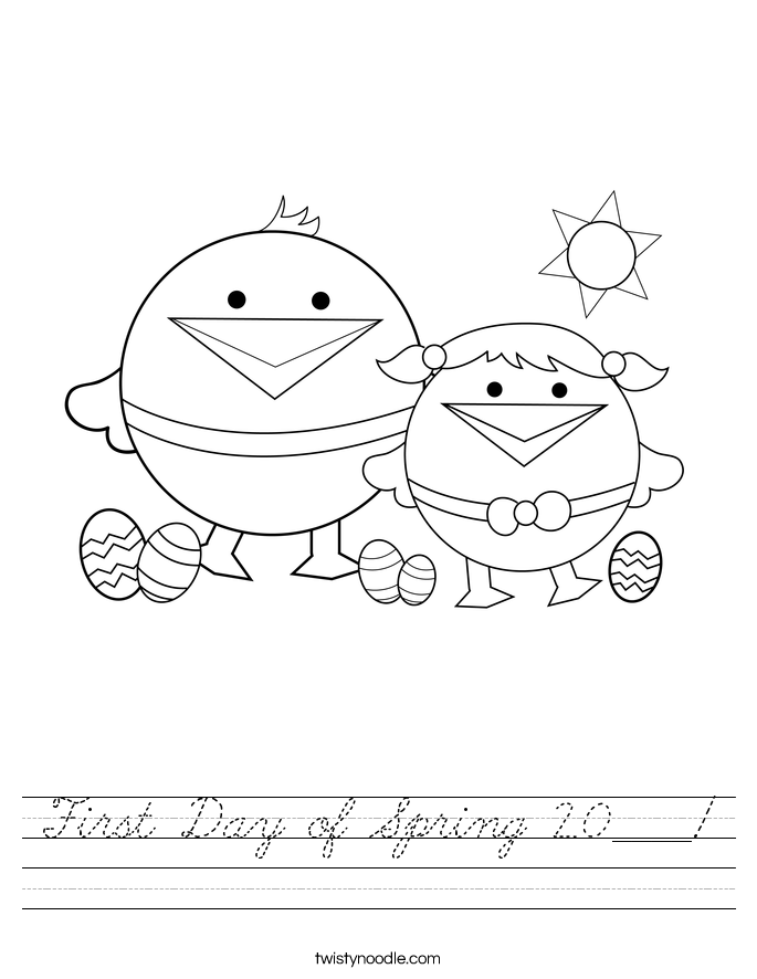 First Day of Spring 20____! Worksheet