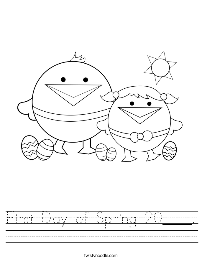 First Day of Spring 20____! Worksheet