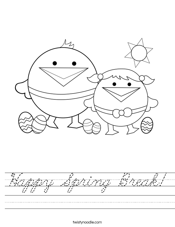 Happy Spring Break! Worksheet