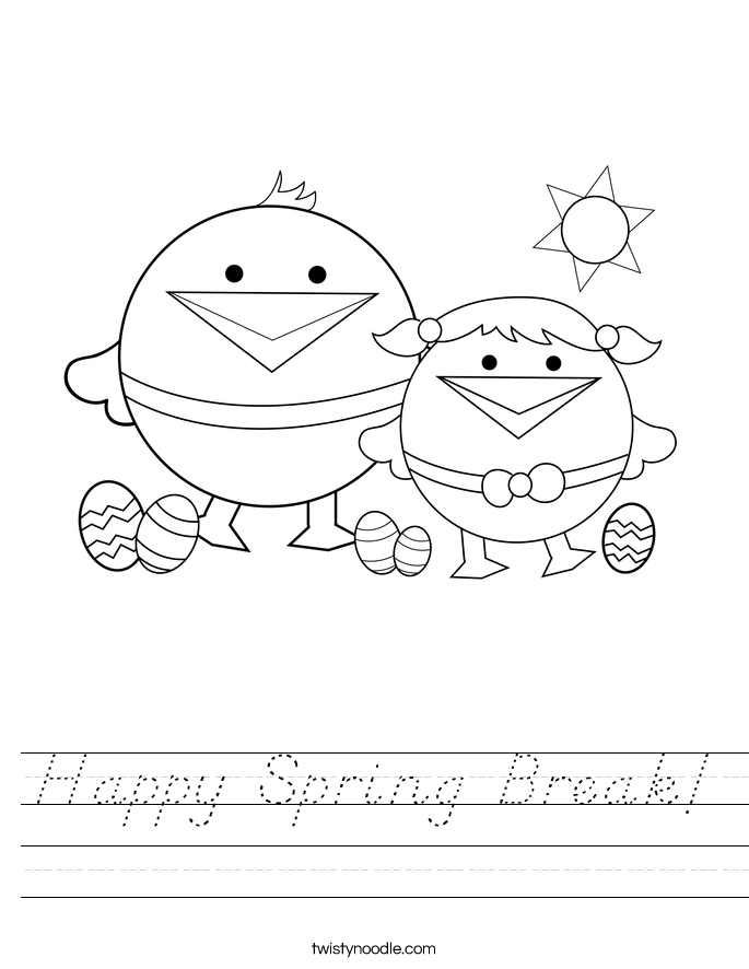 Happy Spring Break! Worksheet