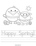 Happy Spring! Worksheet