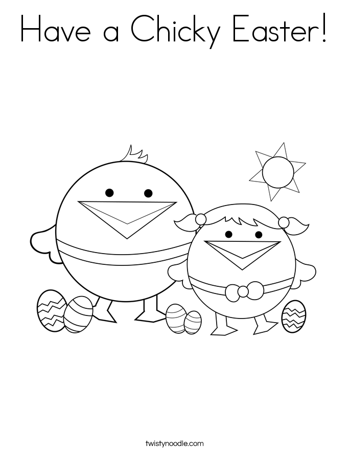 Have a Chicky Easter! Coloring Page