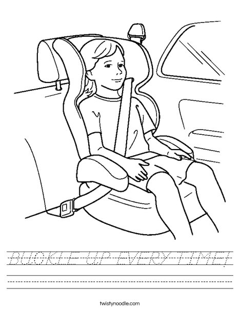 Child in Car Seat Worksheet