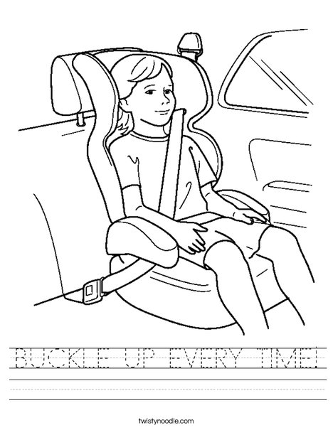 Child in Car Seat Worksheet