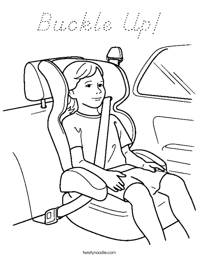 Buckle Up! Coloring Page