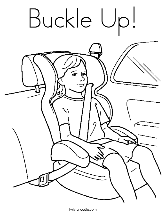 Buckle Up Coloring Page Twisty Noodle