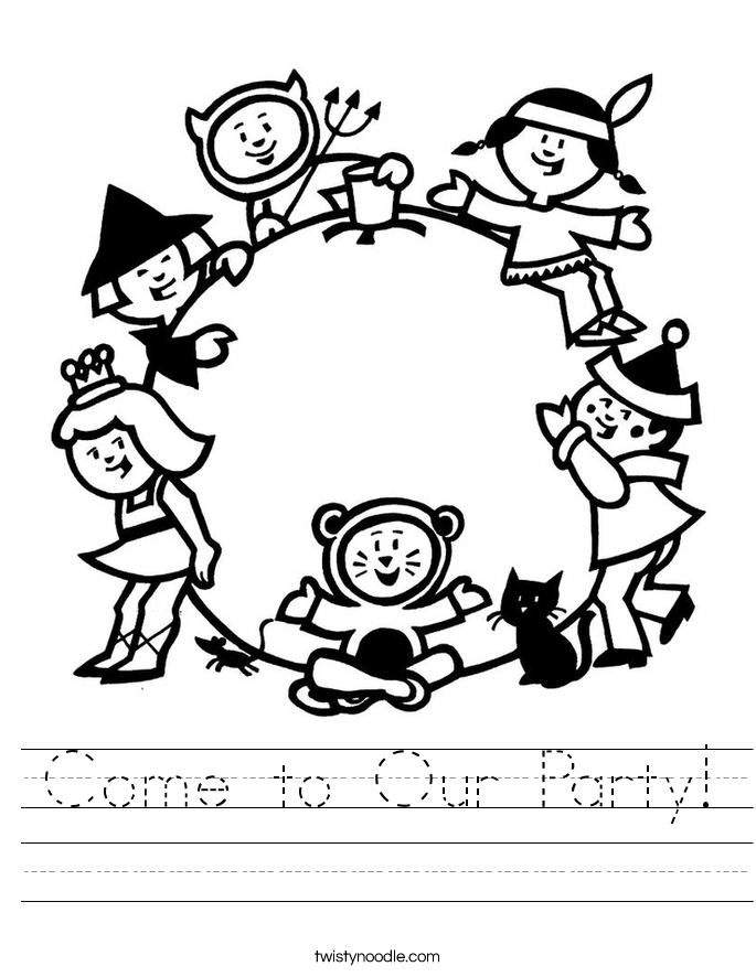 Come to Our Party! Worksheet