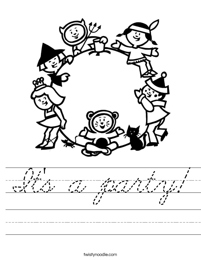 It's a party! Worksheet