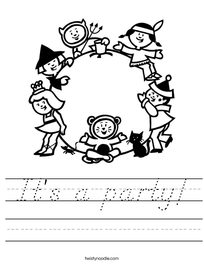 It's a party! Worksheet