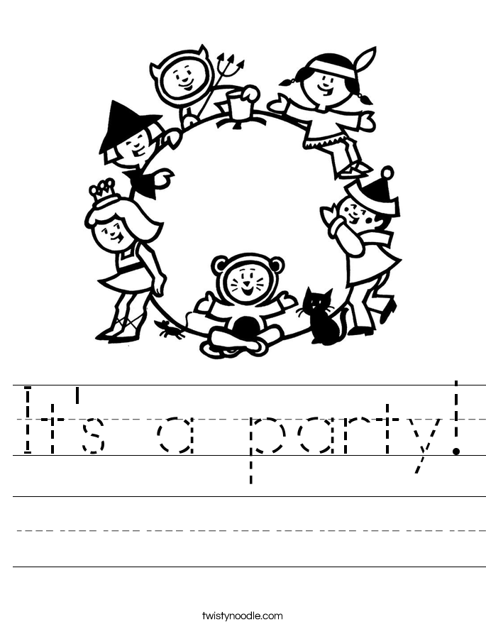It's a party! Worksheet