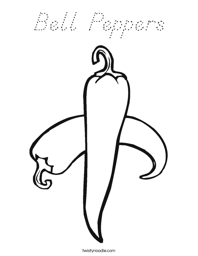 Bell Peppers Coloring Page