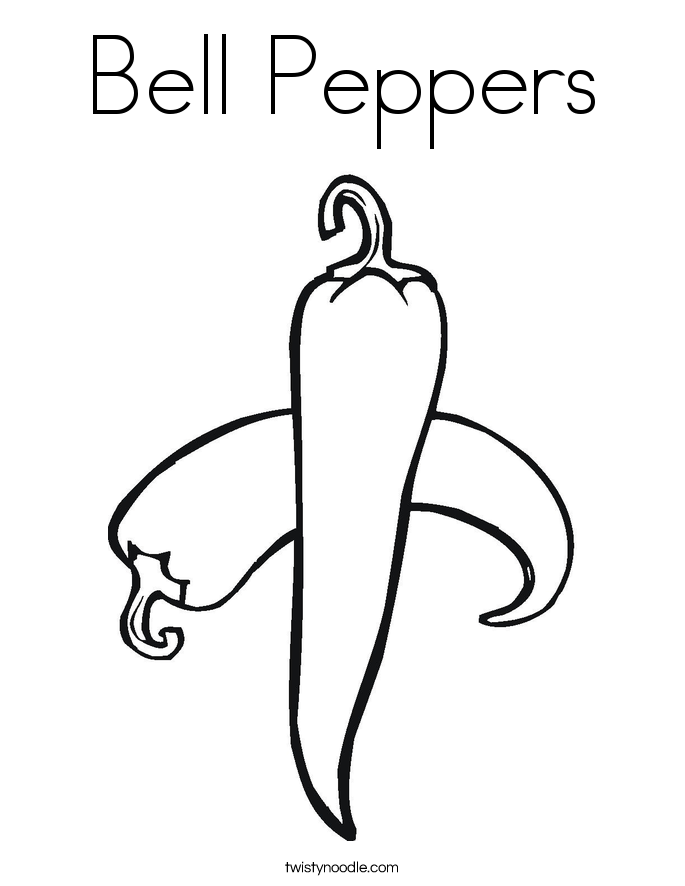 Bell Peppers Coloring Page