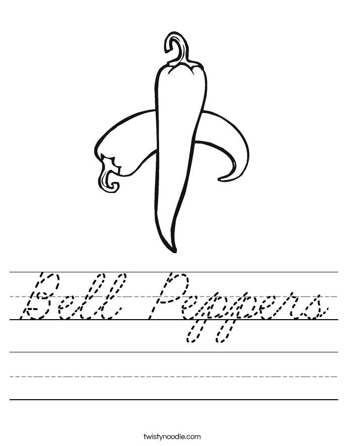 Bell Peppers Worksheet