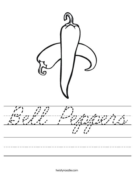 Chili Pepper Worksheet