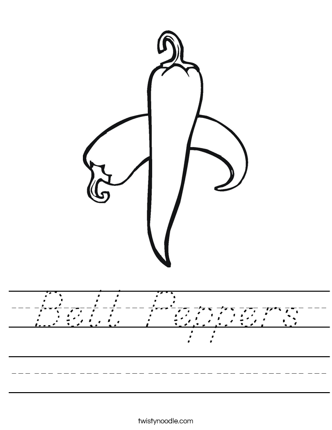 Bell Peppers Worksheet