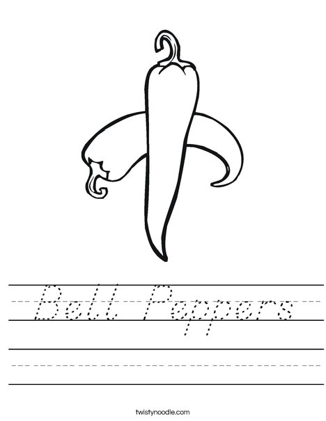 Chili Pepper Worksheet