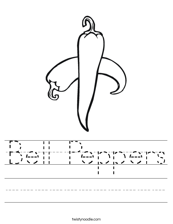 Bell Peppers Worksheet