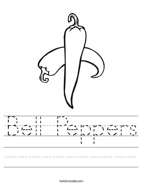 Chili Pepper Worksheet
