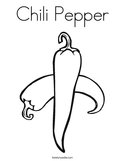 Chili Pepper Coloring Page