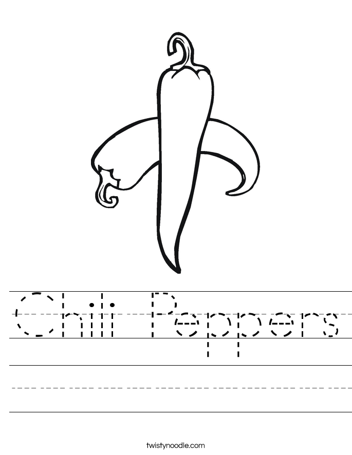 Chili Peppers Worksheet