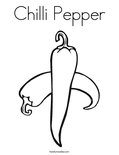 Chilli Pepper Coloring Page