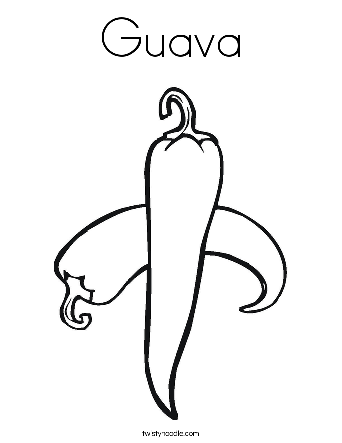 Guava Coloring Page