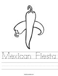 Mexican Fiesta Worksheet