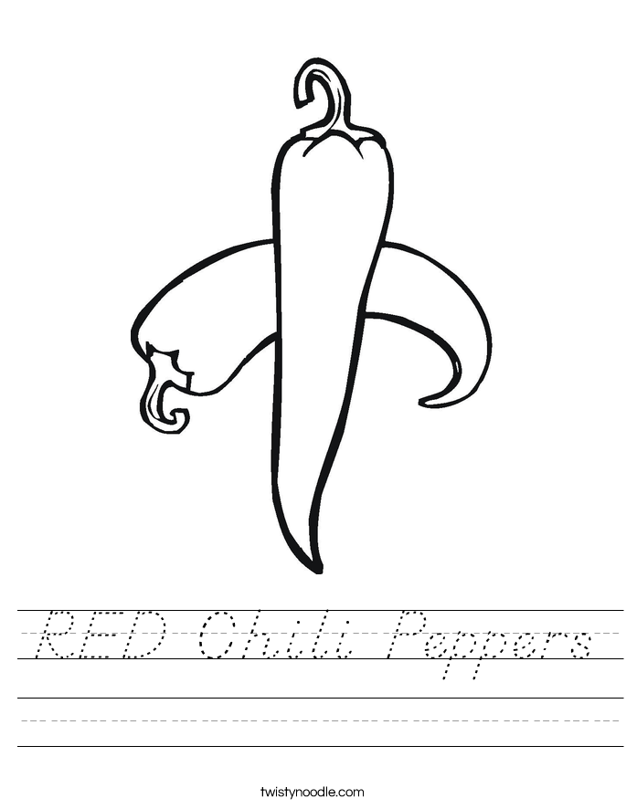 RED Chili Peppers Worksheet