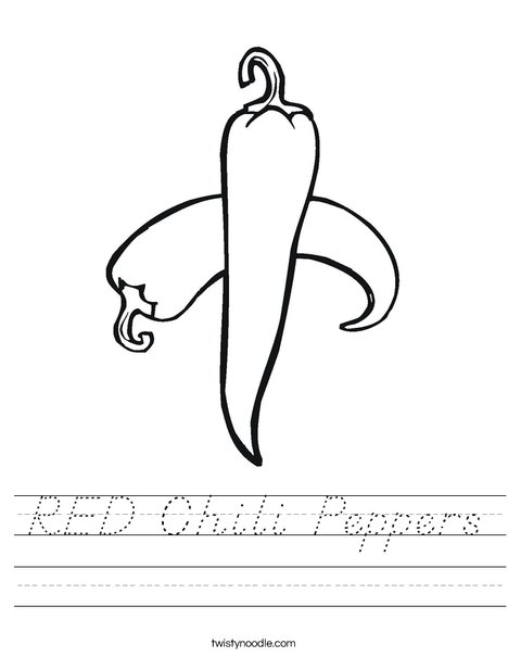 Chili Pepper Worksheet