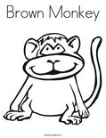 Brown MonkeyColoring Page