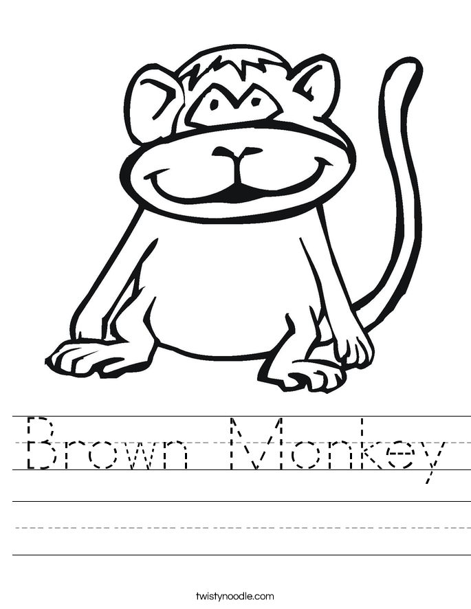 Brown Monkey Worksheet