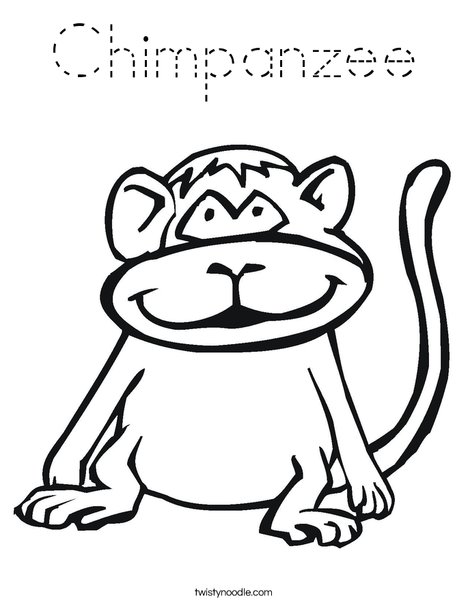 Monkey Coloring Page