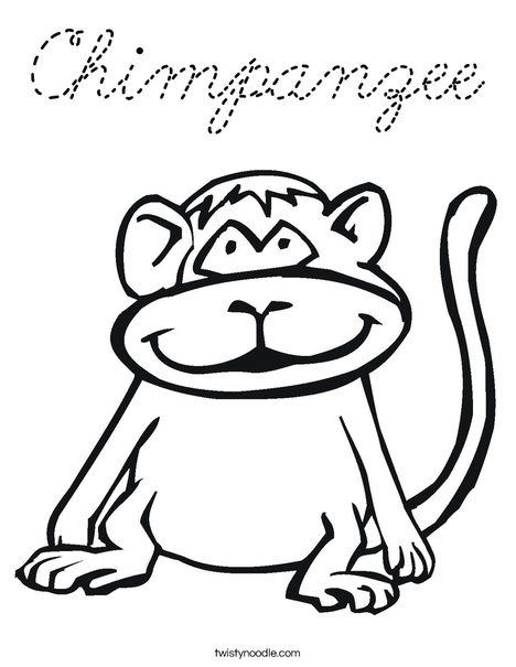 Monkey Coloring Page