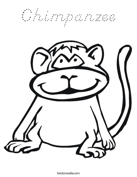 Monkey Coloring Page