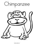 Chimpanzee Coloring Page