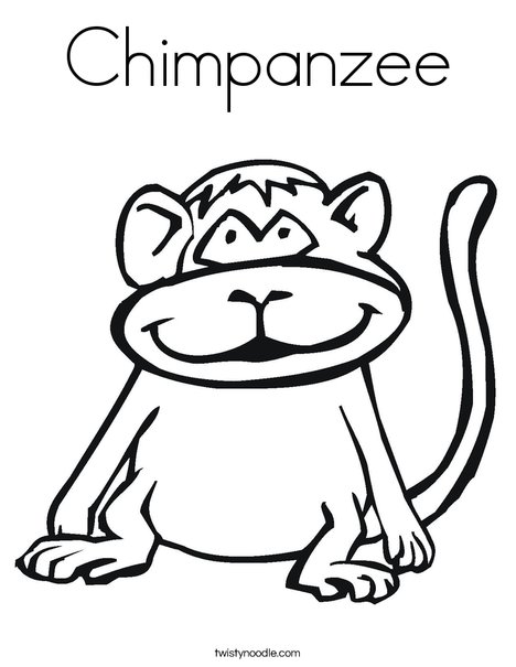 Monkey Coloring Page