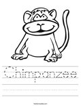 Chimpanzee Worksheet
