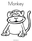 Monkey Coloring Page
