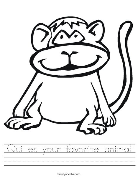 Monkey Worksheet