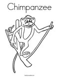 Chimpanzee Coloring Page