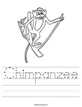 Chimpanzee Worksheet